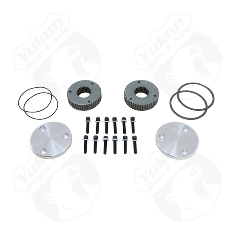 Yukon Gear Hardcore Drive Flange Kit For Dana 44 / 30 Spline Outer Stubs. Non-Engraved Caps - YHC50002