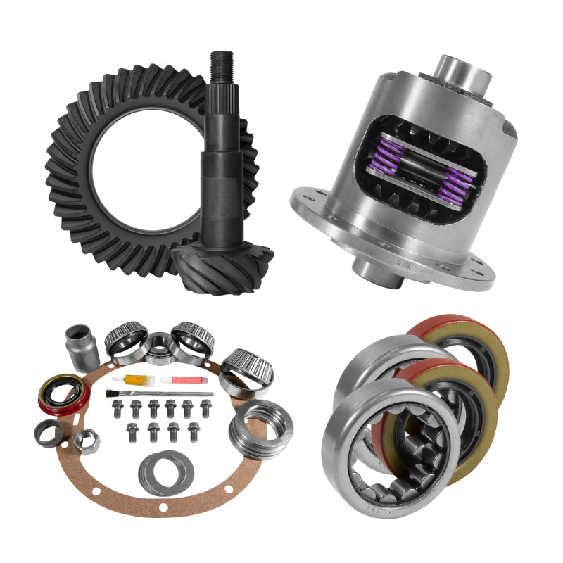 Yukon Gear 8.2in GM 3.55 Rear Ring & Pinion Install Kit 28 Spline Positraction 2.25in Axle Bearings - YGK2213