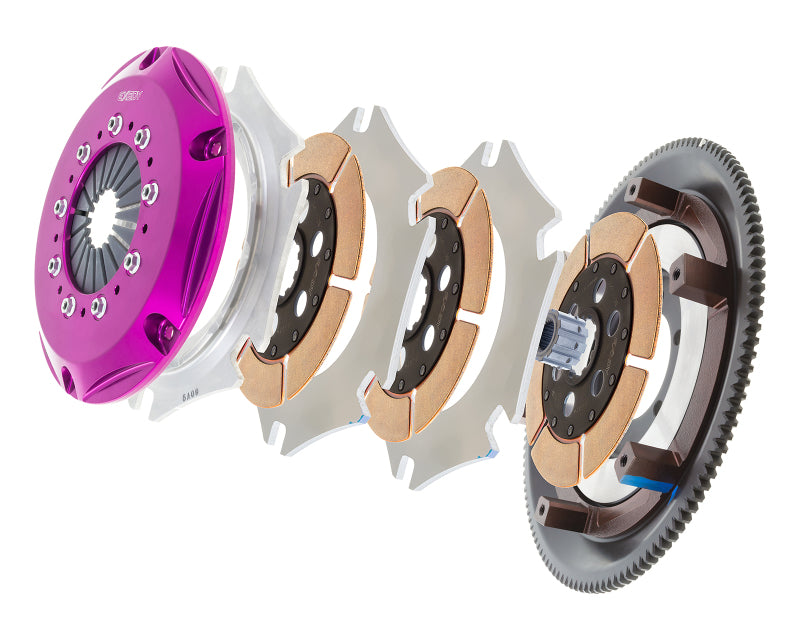 Exedy 1986-1989 Mazda RX-7 R2 Hyper Triple Cerametallic Clutch Rigid Disc Push Type Cover - ZM013SR