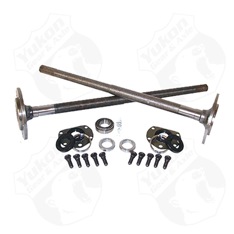 Yukon Gear One Piece Axles For 76-79 Model 20 CJ7 Quadratrack w/ Bearings and 29 Splines / Kit - YCJQ