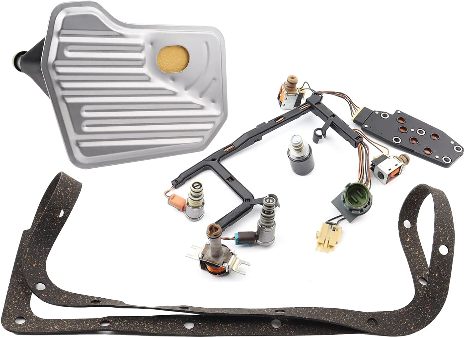 4L60E 9-Piece Master Solenoid Kit with Harness, Filter and Gasket (TCC, EPC, PWM, Shift, 3-2) OEM