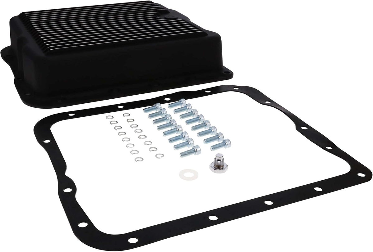 4L60E Stock Depth Finned Aluminum Transmission Oil Pan OEM