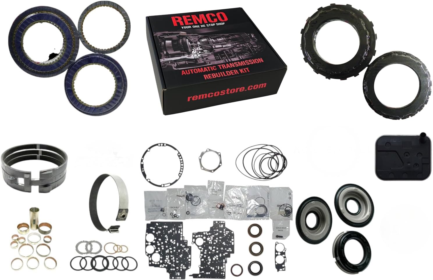 4L80E Deluxe Rebuild Kit - Raybestos Blue Plate Frictions & Kolene Steels OEM