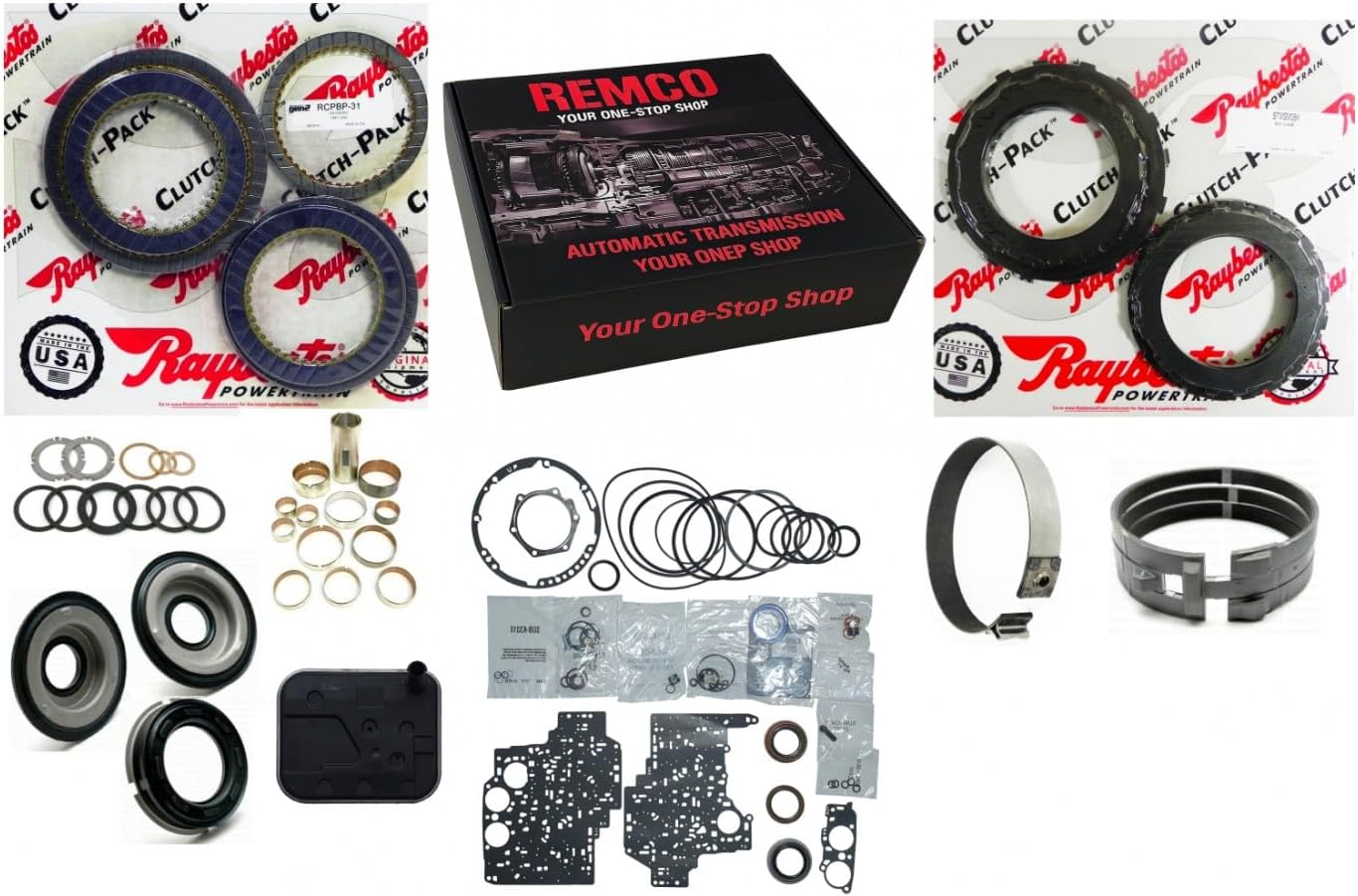 4L85E Deluxe Transmission Rebuild Kit - Raybestos 90-Up OEM