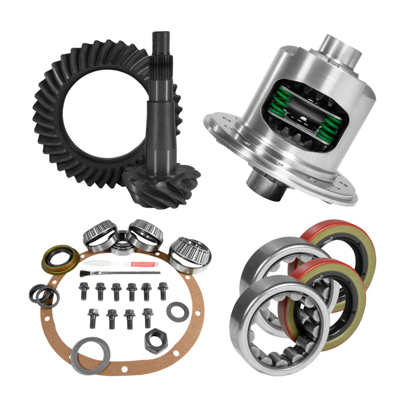 Yukon Gear 8.25in CHY 4.11 Rear Ring & Pinion Install Kit Positraction 1.618in ID Axle Bearings - YGK2196