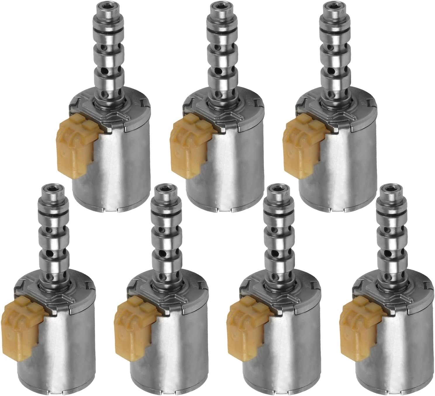 5R110W 7PCS Transmission Master Shift Solenoid Set, Compatible with Ford F250 F350 F450 F550 Super Duty , Automotive Transmission Solenoid Kit Replaces Part 3C3Z7G383AB 3C3Z7J136AA 2004-2015 OEM