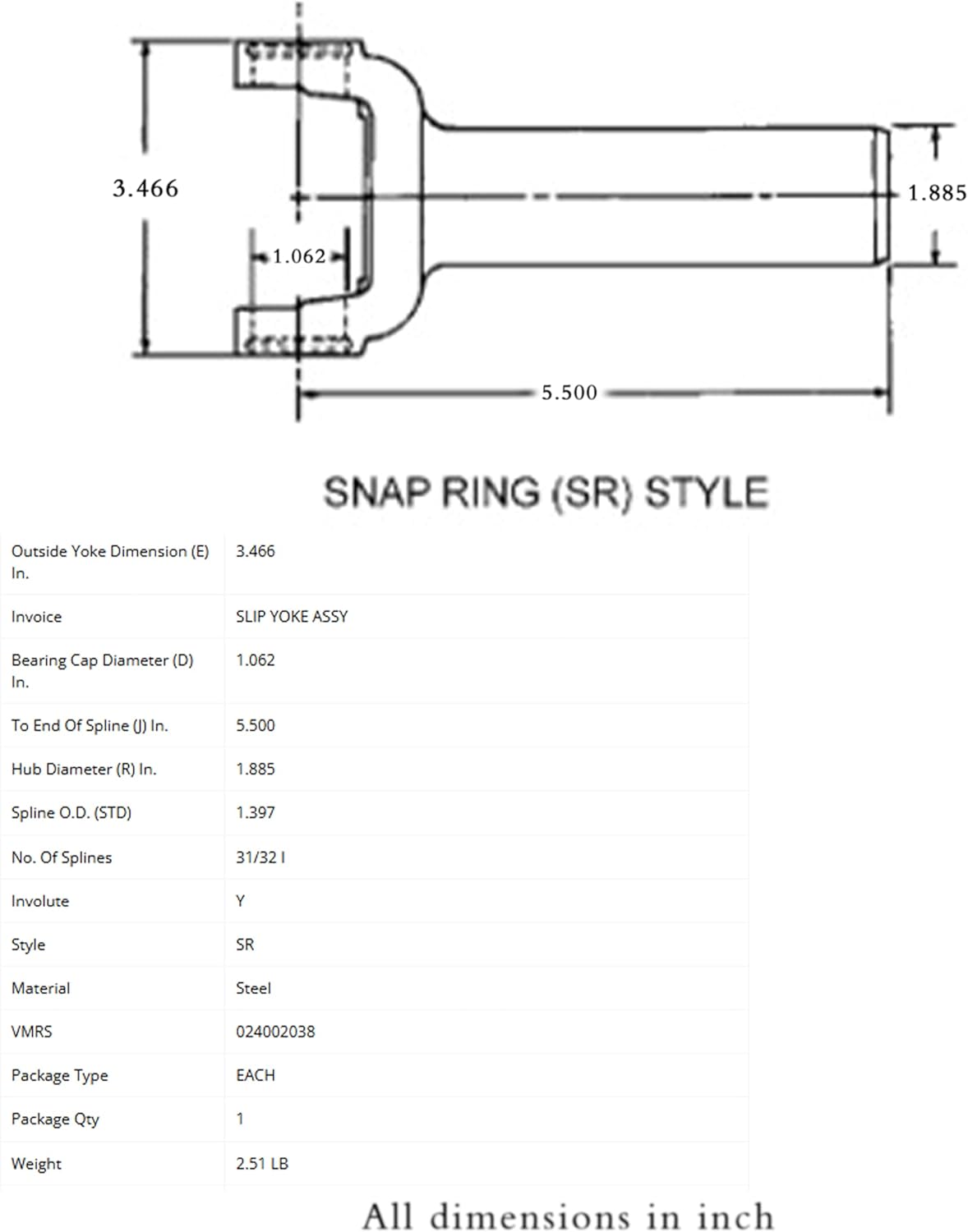 4L80E Output Shaft 1991-2013 10431X Borg-Warner - image 4