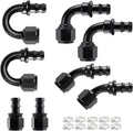 6AN Push Lock Hose Fitting Kit 8-Piece