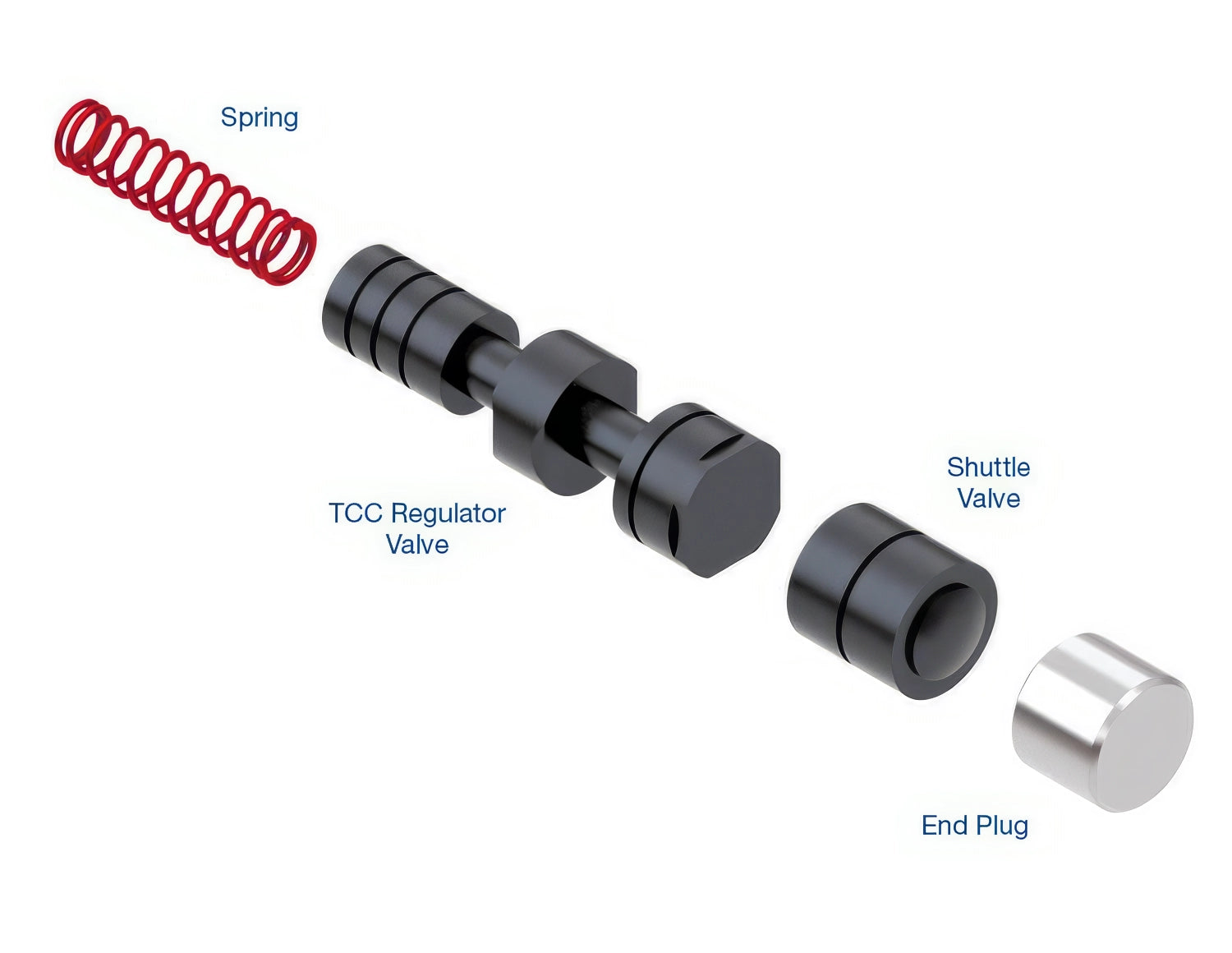 Sonnax Oversized TCC Regulator Valve Kit for 6F50 - 124740-24K