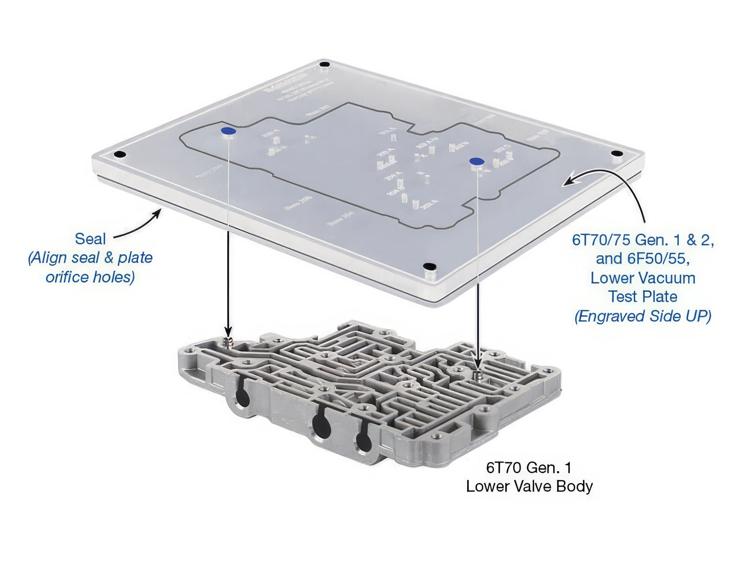 Sonnax Vacuum Test Plate Kit Seal for 6F50 - 124740-VTP-SL