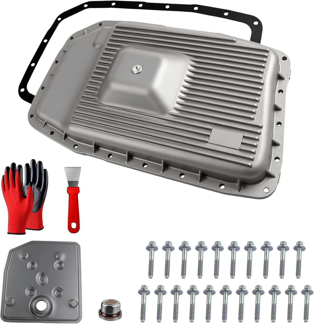 6R80 Aluminum Transmission Oil Pan Kit with Filter OEM