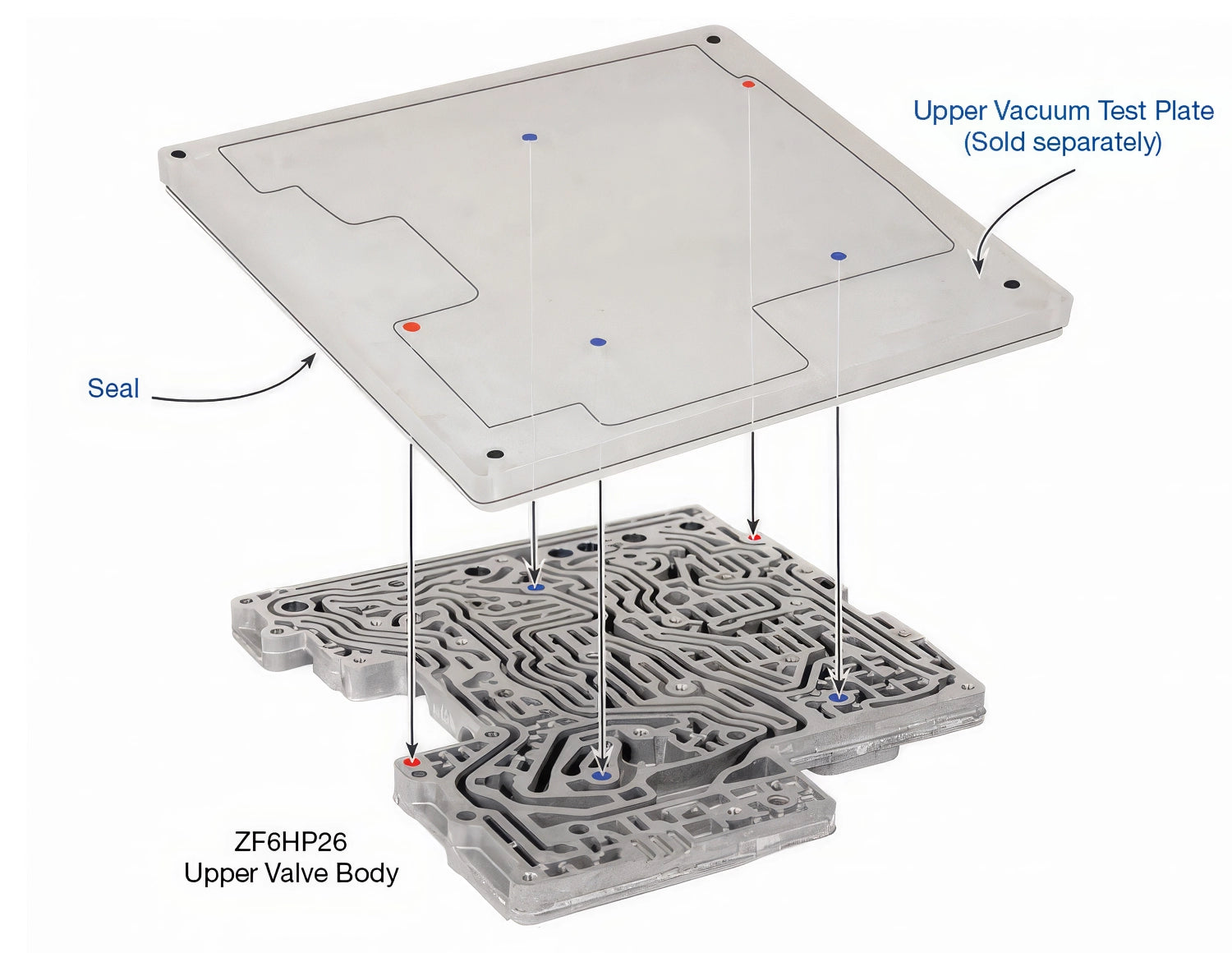 Sonnax Vacuum Test Plate Kit Seal for 6R80 - 95740-VTP1-SU
