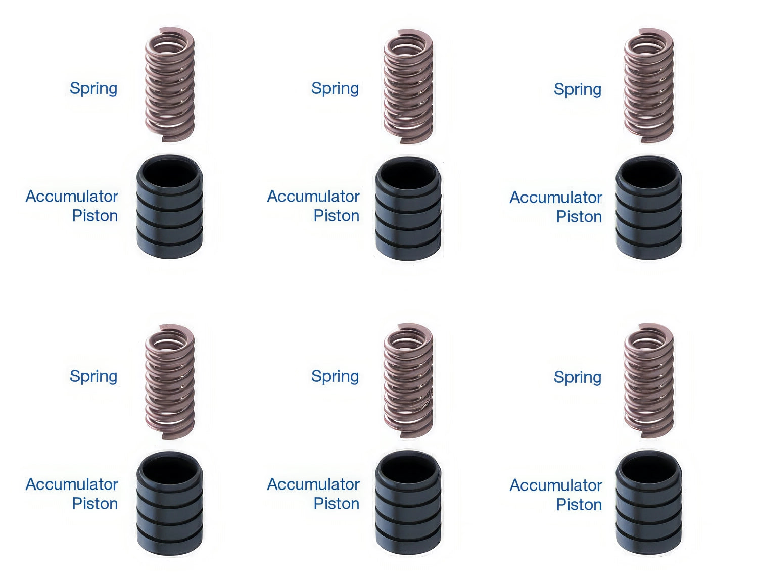 Sonnax Oversized Actuator Feed Accumulator Piston Kit for 6T80 - 124740-65K