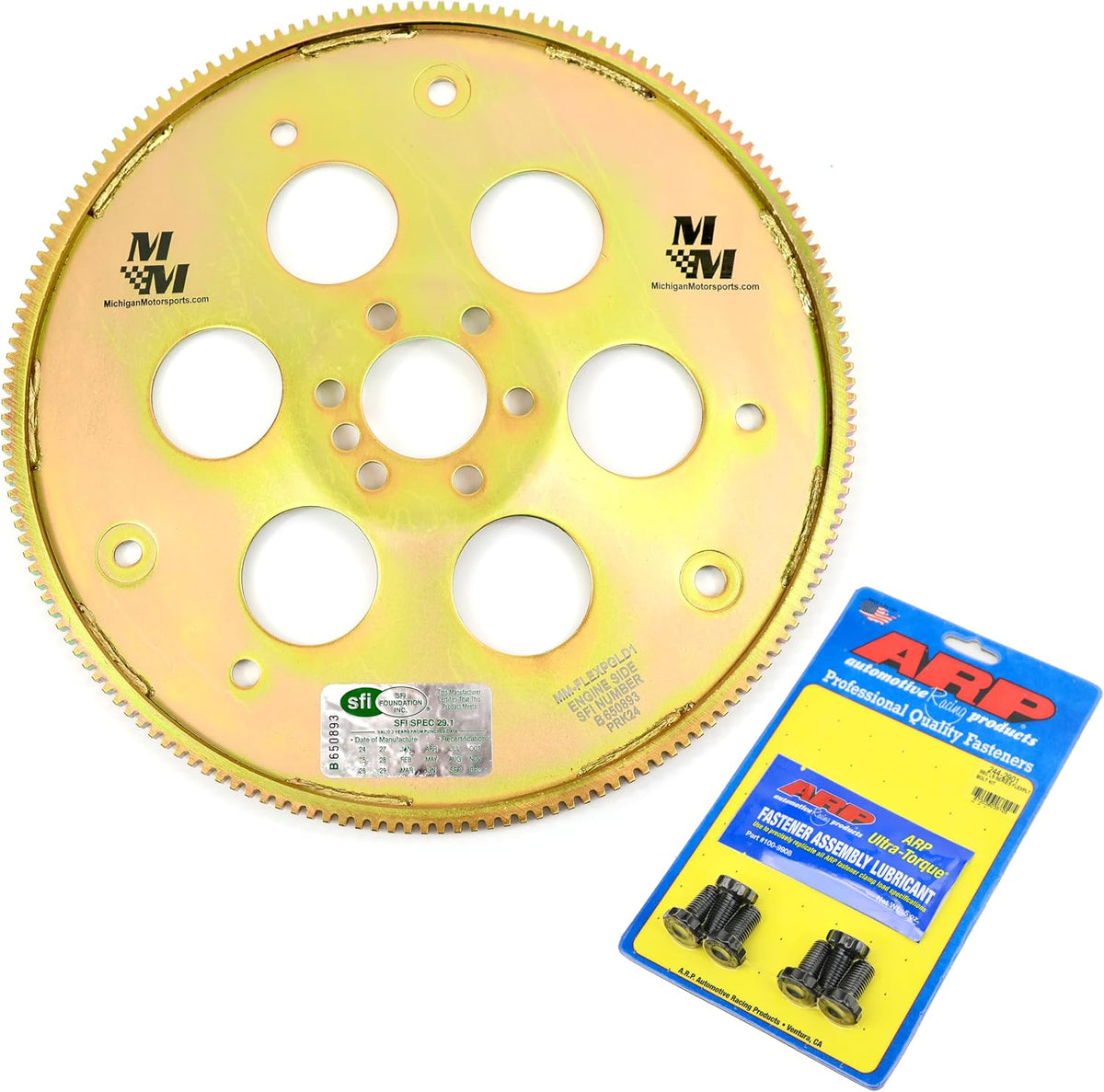 700R4 Gold Series LS Flexplate & ARP Bolt Kit SFI 29.1 Chromoly Michigan Motorsports OEM
