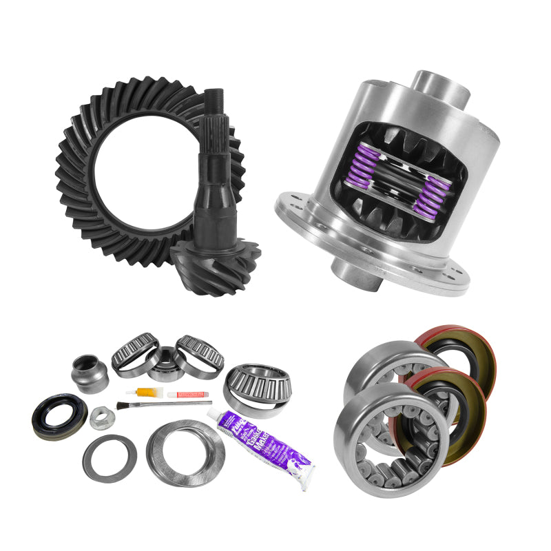 Yukon Gear 9.75in Ford 3.55 Rear Ring & Pinion Install Kit 34 Spline Positraction Axle Bearings - YGK2103