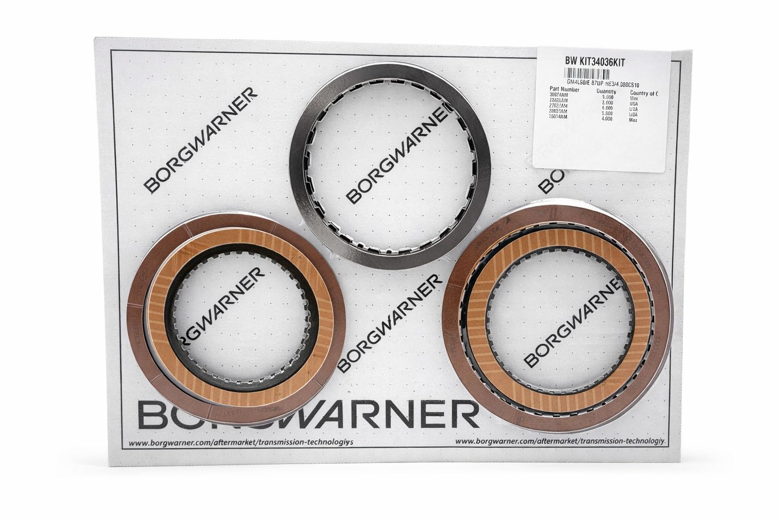 4L60E High-Energy Friction Clutch Kit - BorgWarner