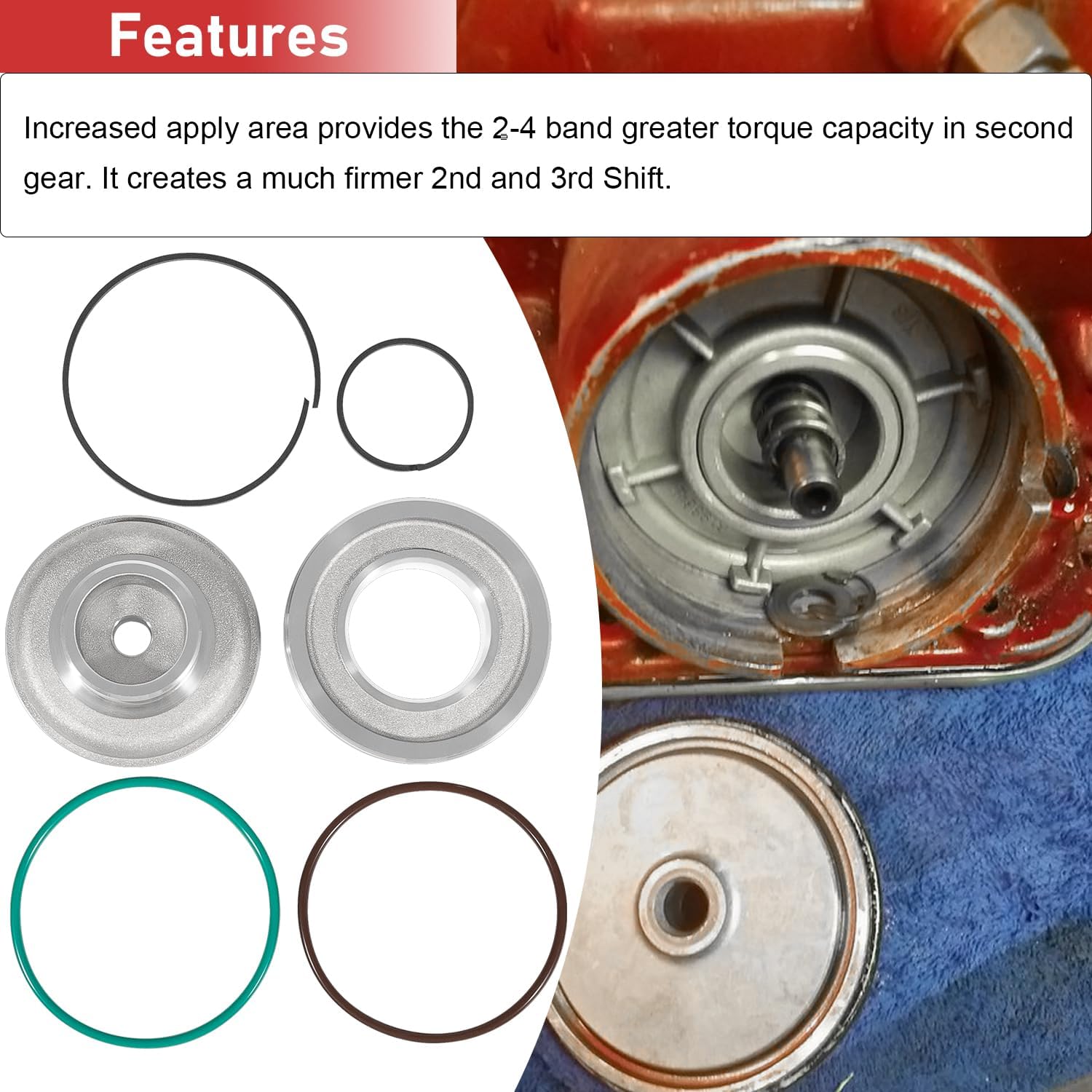 4L60E Lo/Reverse Clutch Servo Kit 1993-2008 TH700R4 OEM - image 3