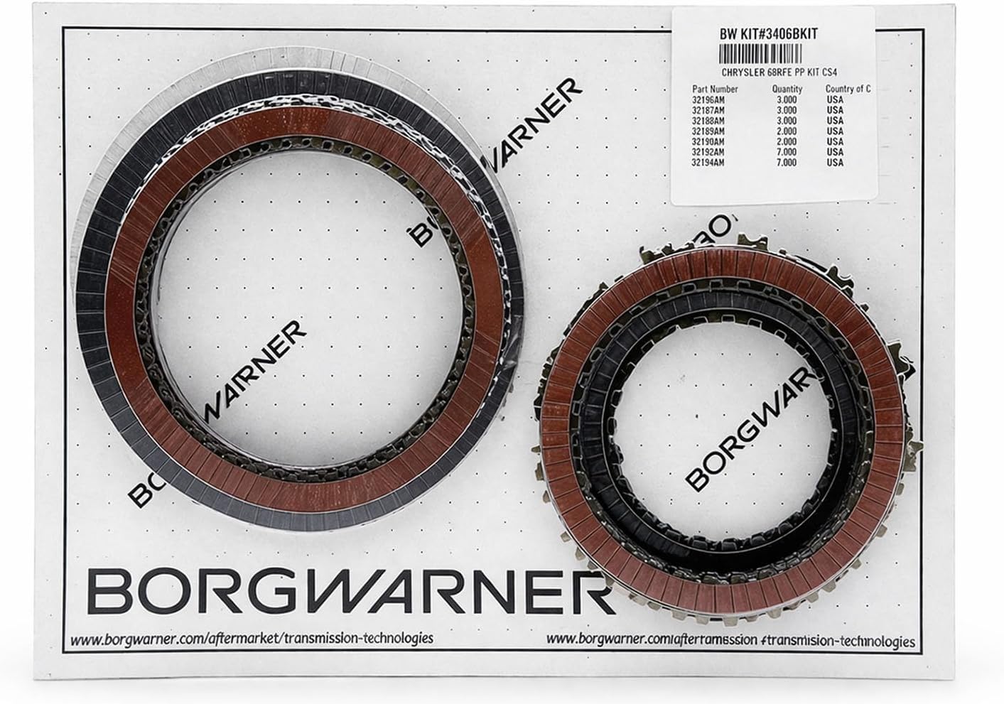 68RFE Overhaul Kit 2007-2024 - Borg-Warner - image 2