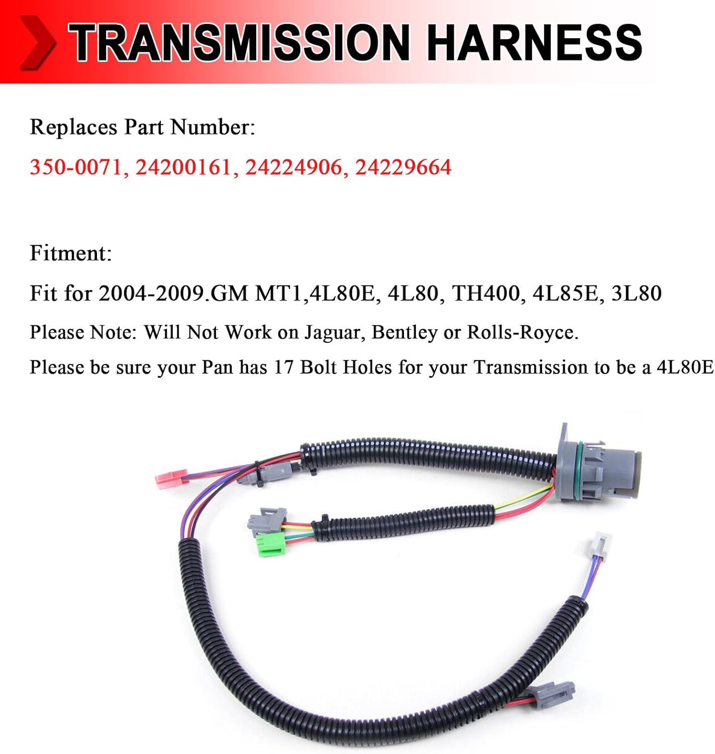 4L80E Internal Wiring Harness 1991-2013 350-0071 OEM - image 6