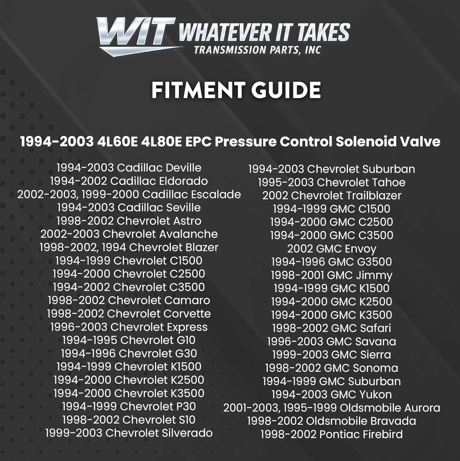 4L80E EPC Pressure Control Solenoid 1991-2013 - Aftermarket - image 2