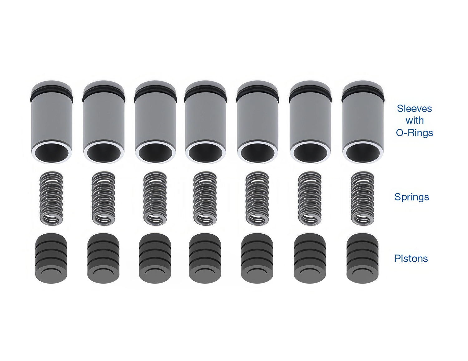 Sonnax Conversion Kit for Oversized Steel Signal Accumulator Pistons for 8L45 - 154740-40K