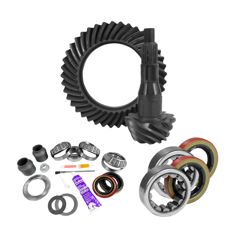 Yukon Gear 9.75in Ford 3.73 Rear Ring & Pinion Install Kit 2.53in OD Axle Bearings and Seal - YGK2089