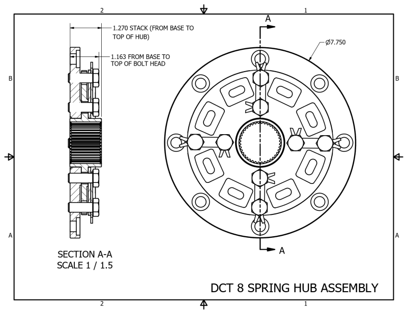 Clutch Masters Heavy Duty Sprung Hub for Custom DCT Flywheel Applications - DCT-SHCA