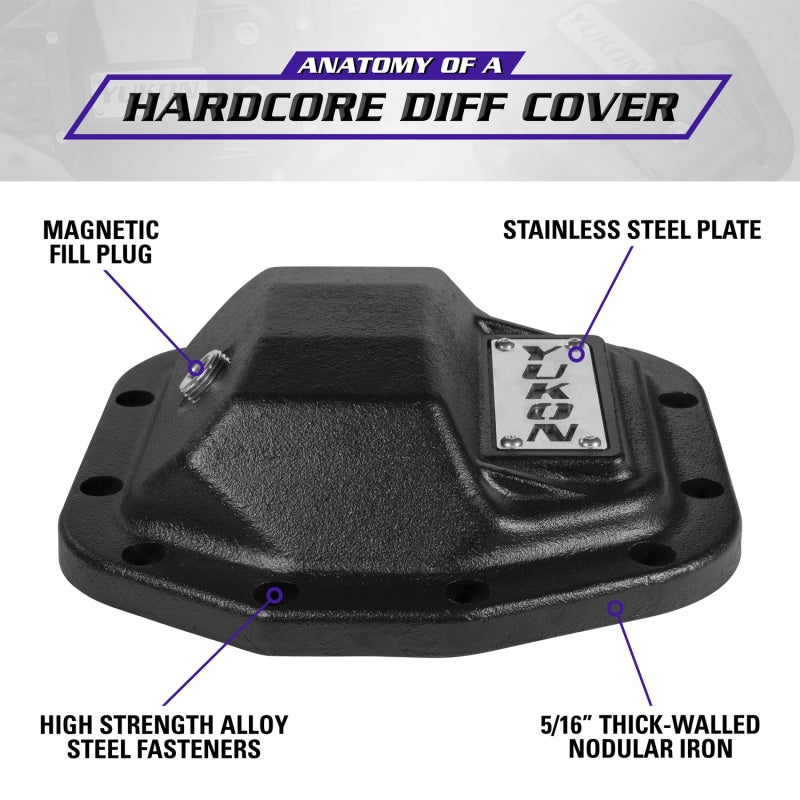 Yukon Gear Hardcore Nodular Iron Cover for 2018 Jeep Wrangler JL Rear Dana 35 - YHCC-D35JL
