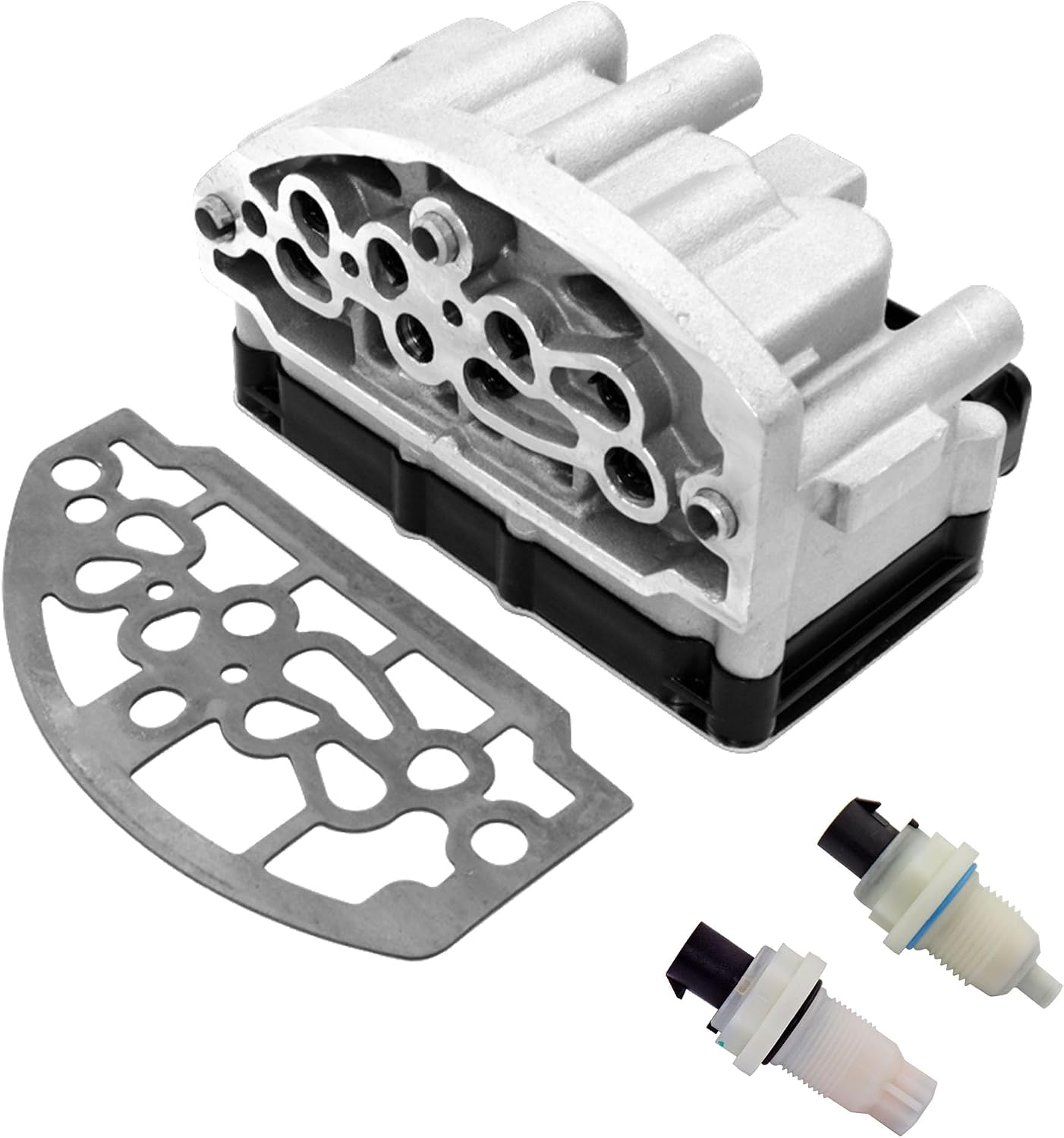 A604 41TE Transmission Shift Solenoid Block with Gasket and Input Output Speed Sensors 1989-2010 OEM