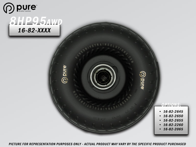 Pure Drivetrain 8HP95 High Performance Billet Race Torque Converter - 26/45 Stator - AWD - 16-82-2645