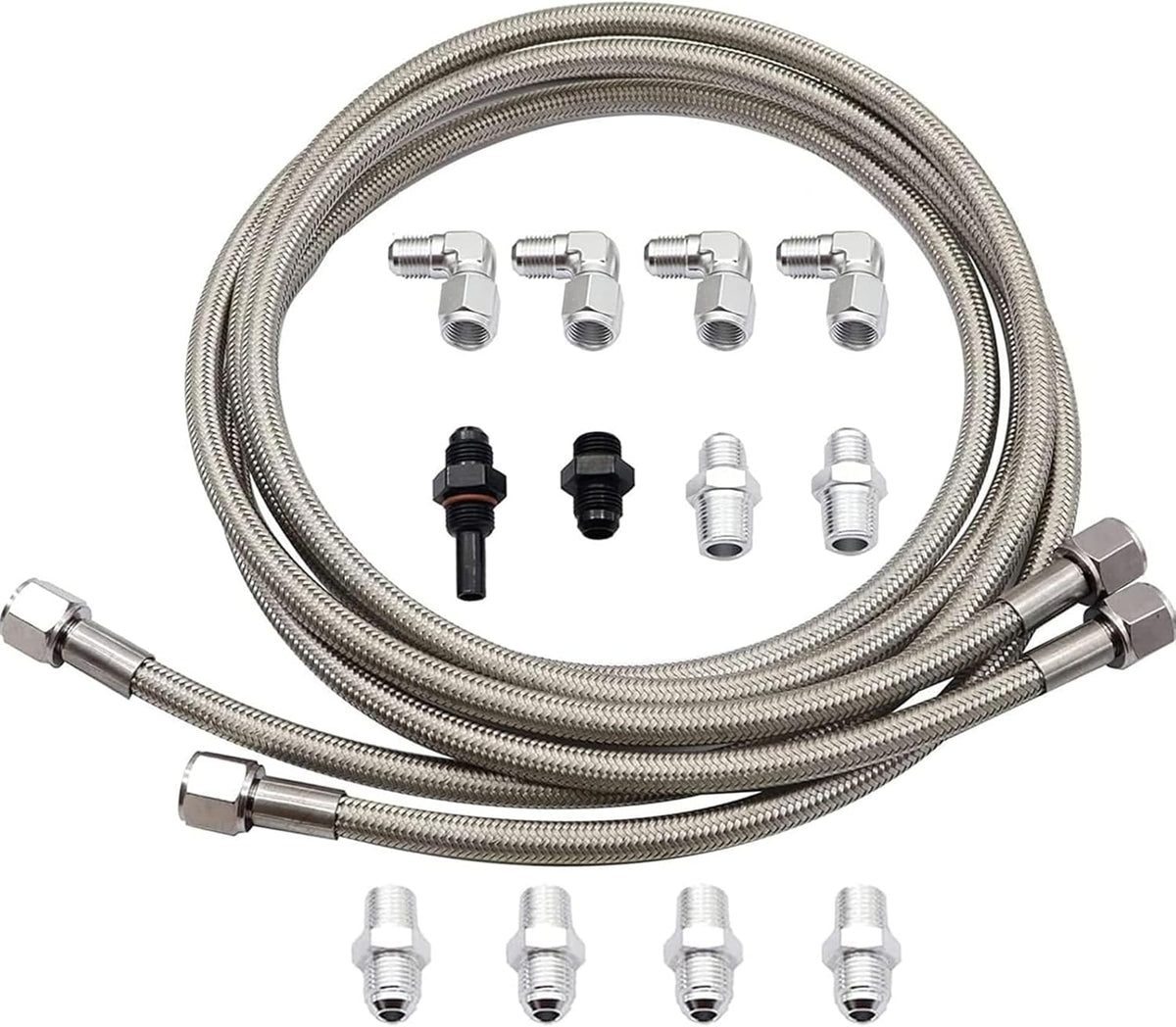 AOD 6AN 70-Inch Stainless Braided Transmission Cooler Hose Lines GXARTS OEM