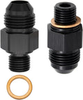 AOD 8AN Male Flare to 1/4 NPSM Transmission Cooler Adapter Fittings (2-Pack) OEM