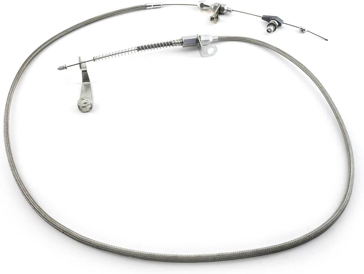 AOD Kickdown Cable Kit - Natural Braided 1986-1993 OEM