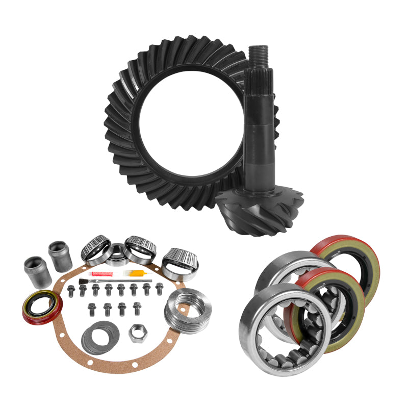 Yukon Gear 8.875in GM 12T Thick 3.73 Rear Ring & Pinion Install Kit Axle Bearings and Seals - YGK2228
