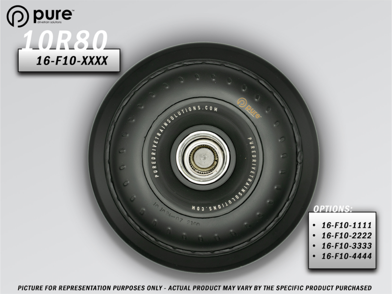 Pure Drivetrain 10R80/10R100 Ford High Performance Billet Torque Converter - All Motor w/ 5.0 V8 - 16-F10-3333