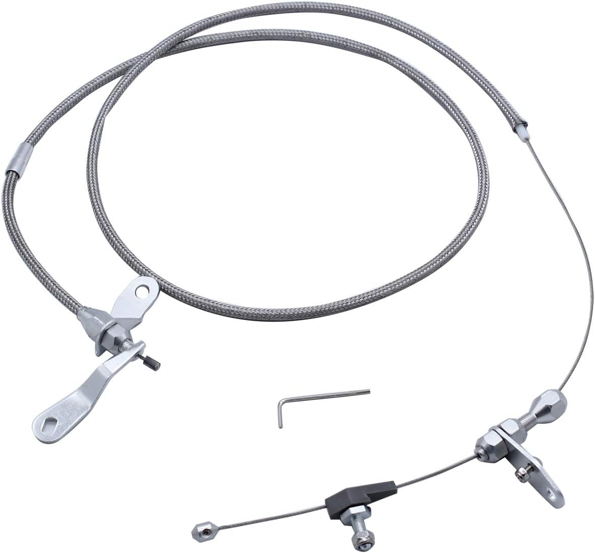 C4 Stainless Braided Kickdown Cable OEM