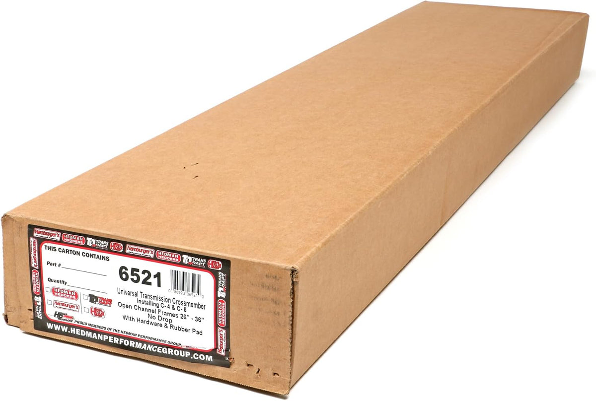 C6 Transmission Crossmember Kit No Drop with Rubber Pad Trans-Dapt 6521 OEM