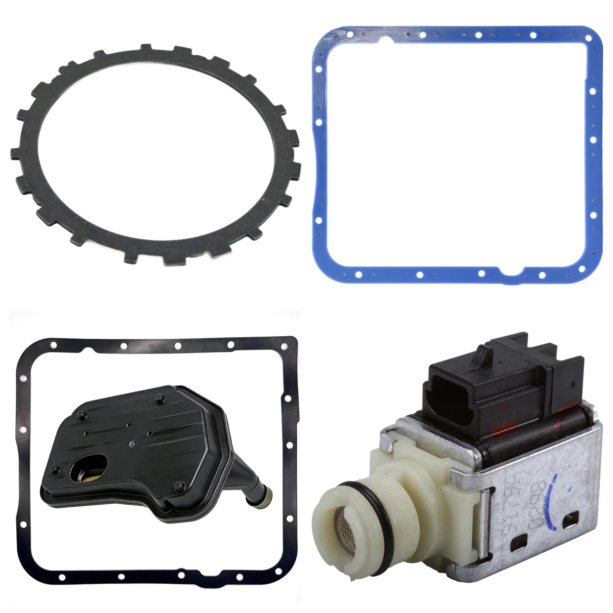 4L65E Master Rebuild Kit - Frictions & Steels, Gaskets & Seals, Filter, Shift Kit, Servo, Solenoids, Bushings (7-Piece)