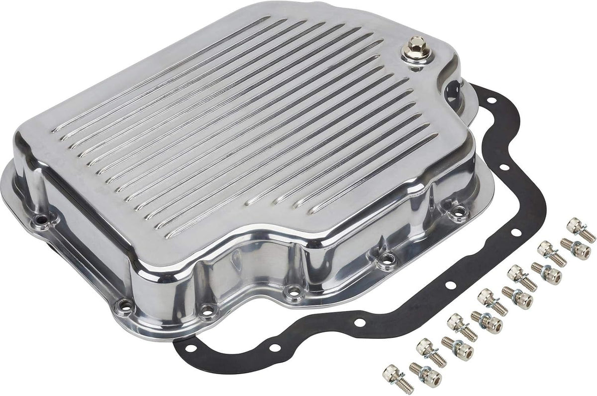 TH400 Stock Depth Finned Aluminum Transmission Oil Pan OEM