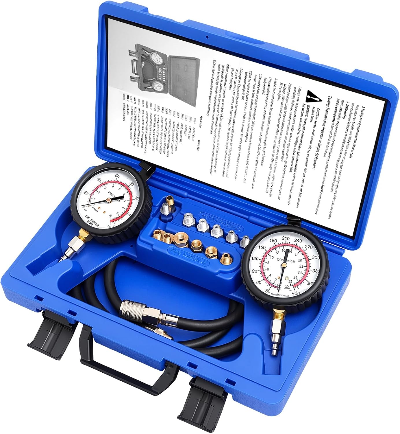 Transmission and Engine Oil Pressure Test Gauge Kit 0-400 PSI OEM