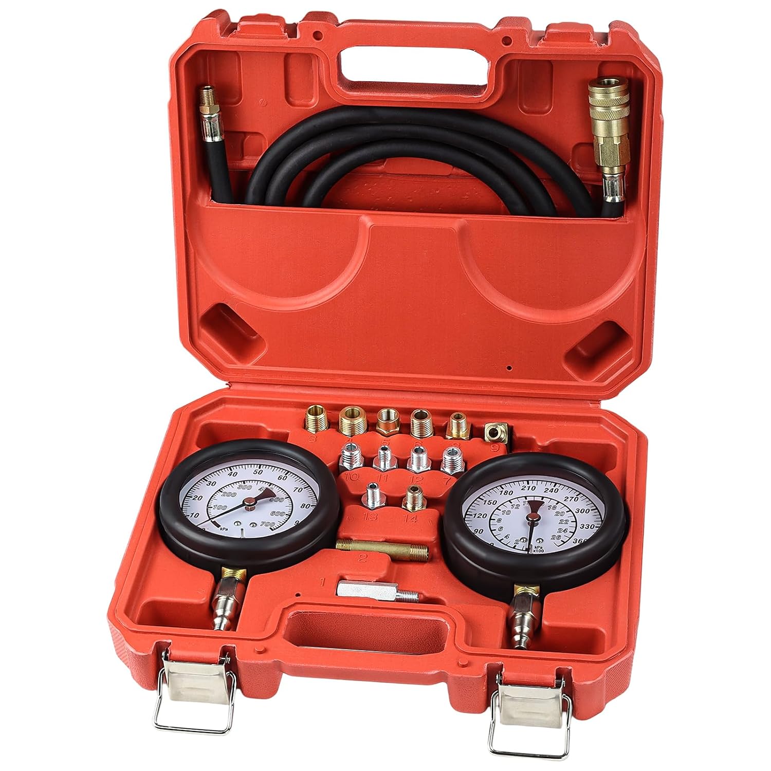 Transmission and Engine Oil Pressure Test Gauge Set 14 Adapters OEM